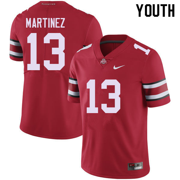 Youth #13 Cameron Martinez Ohio State Buckeyes College Football Jerseys Sale-Red